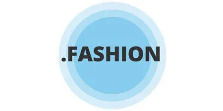 .FASHION text centered over layered blue concentric circles logo