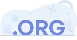 .ORG text in large blue letters on a light abstract background