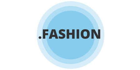 .FASHION text logo inside concentric blue circles