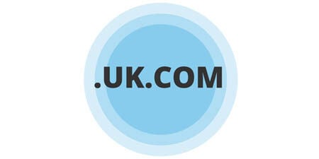 .UK.COM text inside concentric blue circles logo