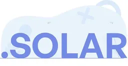 .SOLAR text in bold blue over a light abstract background