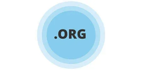 .org text inside concentric blue circle icon