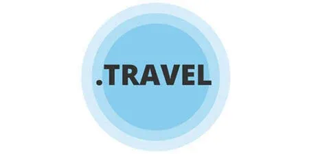 .TRAVEL blue circular badge logo