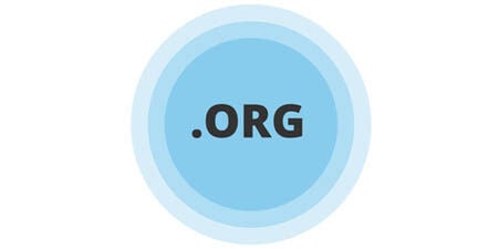 .ORG text inside concentric blue circles logo graphic