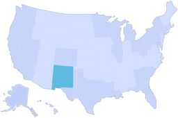 Map of the United States with New Mexico highlighted.