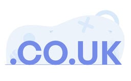 .co.uk domain text in bold blue letters over a light abstract background