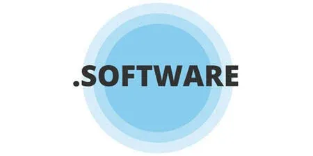 Logo with the text .SOFTWARE over concentric blue circles
