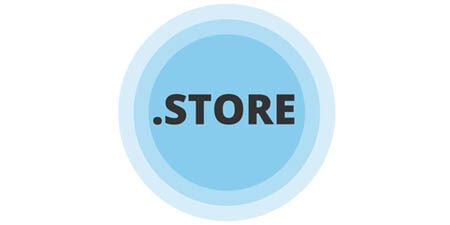 .STORE text inside concentric blue circles logo