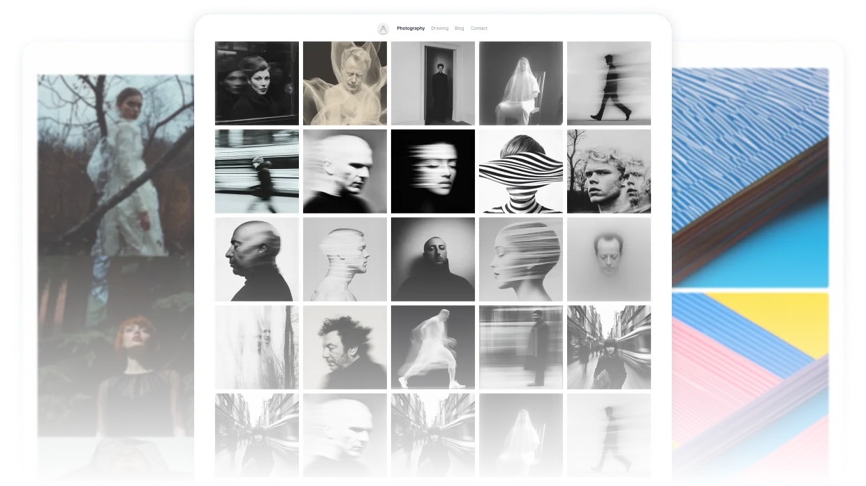 Personal portfolio website showcasing creative work and projects created with IKOL AI website generator