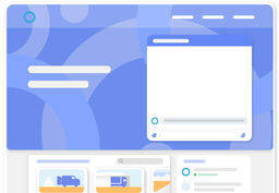 Illustration of a modern web dashboard with a chat widget overlay.