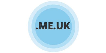 .ME.UK text inside concentric light-blue circles on a white background